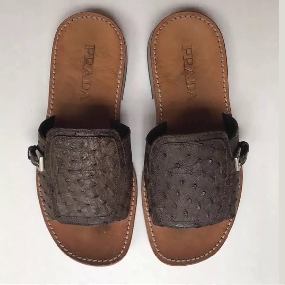 Prada Shoes - 🔘🔘 SOLD Vintage Prada Ostrich Skin Sandals 🔘🔘